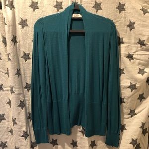 LOFT open front cardigan in teal